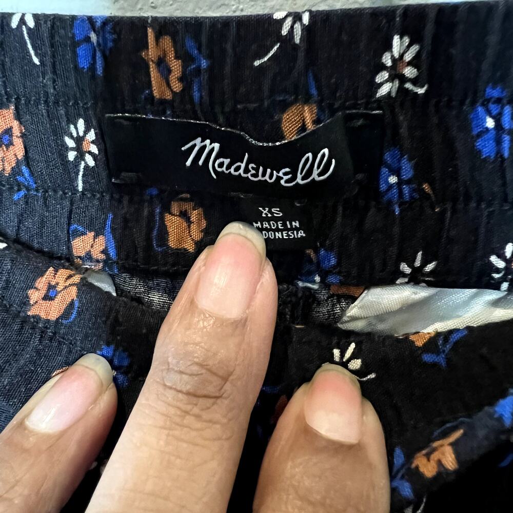 Madewell Prairie Posies Floral Cropped Track Pants Women's Size XS - Picture 8 of 10